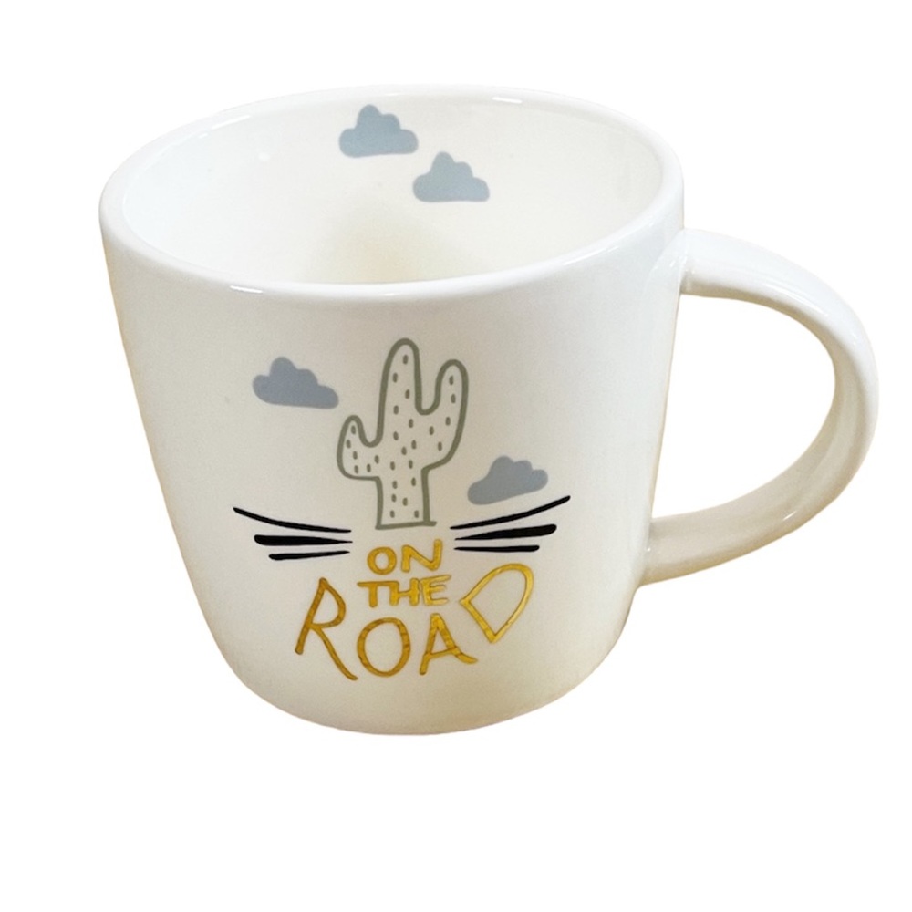 Slant Collections 'On The Road' Cactus White Coffee Mug